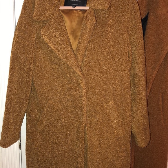 Lucky brand tan/brown Furry coat - Picture 3 of 5
